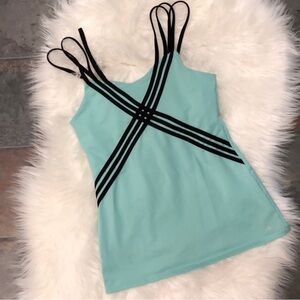 Stylish Women's Tank Top in Mint and Black
